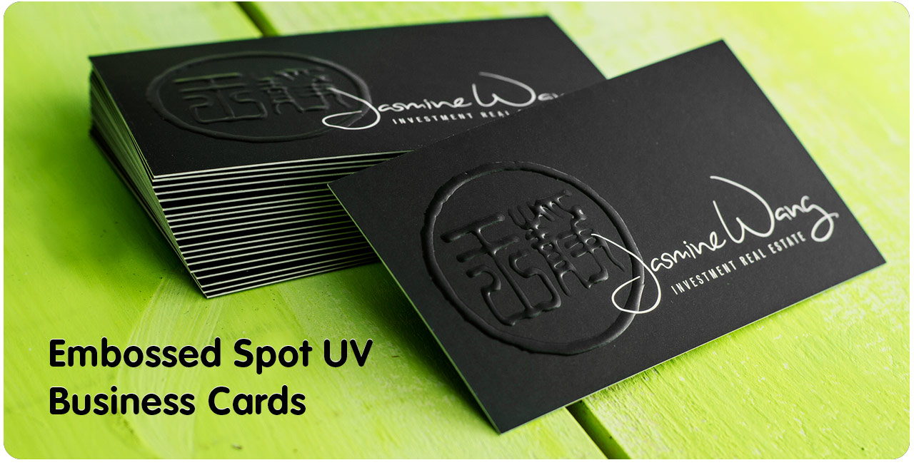 embossed spot uv business cards